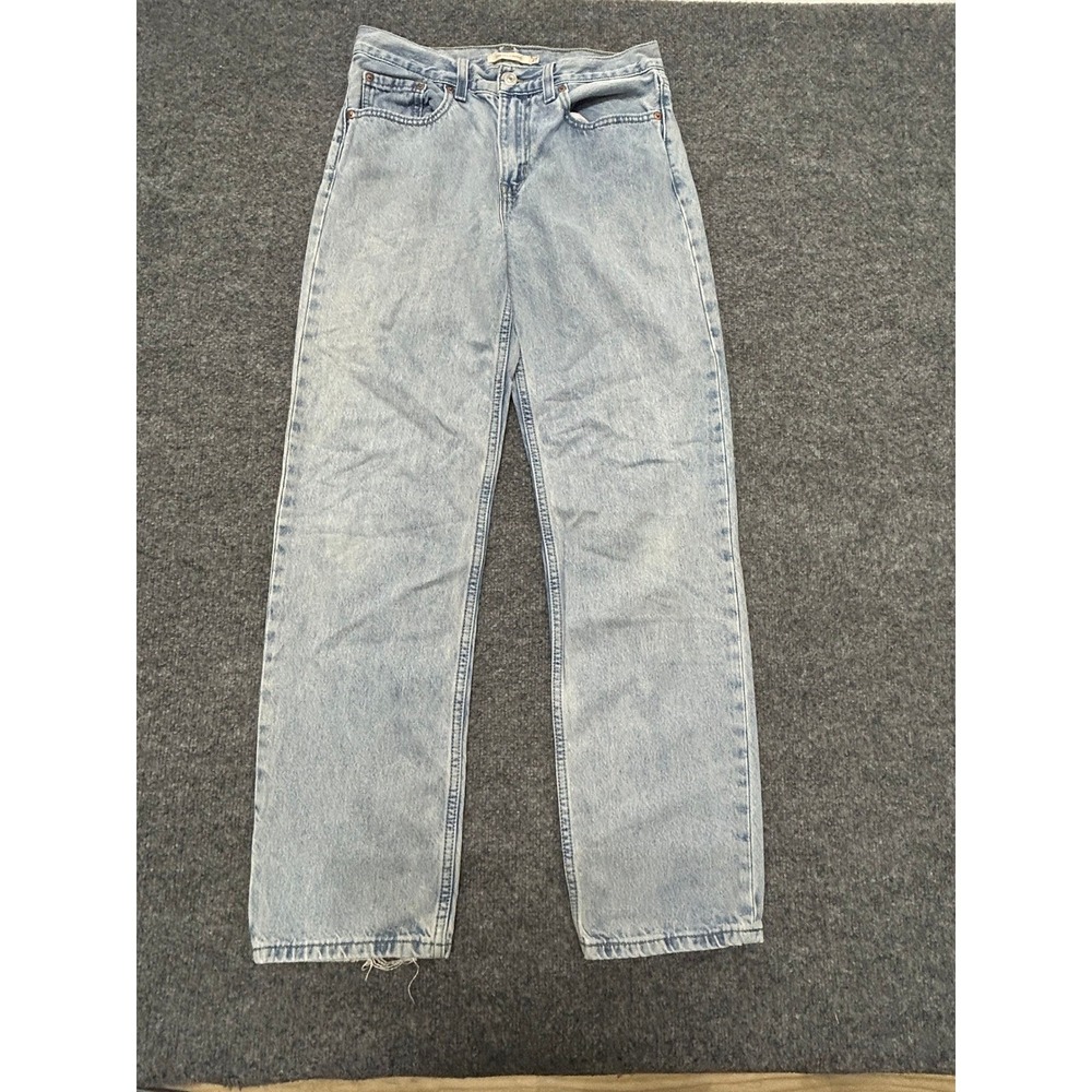 Levi's Jeans Womens Size 27 Light Wash Low Pro Straight Cotton Denim Frayed Hem